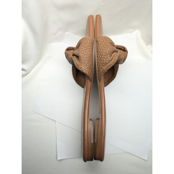 Marc Fisher Marlon Woven Square Flat Sandals 11M Brown Leather Beachy Resort - Picture 9 of 11